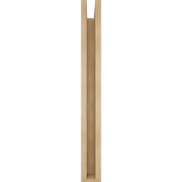 Ekena Millwork - BKTUR0352X20X32BOA05RCPR - Timberthane Faux Wood Balboa Style Bracket w/ Offset Brace, Block Ends, 3 1/2"W x 20"D x 32"H, Primed Tan