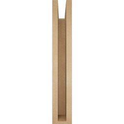 Ekena Millwork - BKTUR0352X22X22BOA05RCPR - Timberthane Faux Wood Balboa Style Bracket w/ Offset Brace, Block Ends, 3 1/2"W x 22"D x 22"H, Primed Tan
