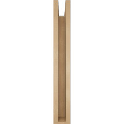 Ekena Millwork - BKTUR0352X22X26BOA05RCPR - Timberthane Faux Wood Balboa Style Bracket w/ Offset Brace, Block Ends, 3 1/2"W x 22"D x 26"H, Primed Tan