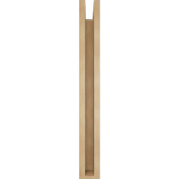 Ekena Millwork - BKTUR0352X22X30BOA05RCPR - Timberthane Faux Wood Balboa Style Bracket w/ Offset Brace, Block Ends, 3 1/2"W x 22"D x 30"H, Primed Tan