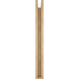 Ekena Millwork - BKTUR0352X22X34BOA05RCPR - Timberthane Faux Wood Balboa Style Bracket w/ Offset Brace, Block Ends, 3 1/2"W x 22"D x 34"H, Primed Tan