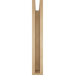 Ekena Millwork - BKTUR0352X24X24BOA05RCPR - Timberthane Faux Wood Balboa Style Bracket w/ Offset Brace, Block Ends, 3 1/2"W x 24"D x 24"H, Primed Tan