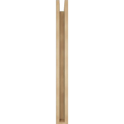 Ekena Millwork - BKTUR0352X24X36BOA05RCPR - Timberthane Faux Wood Balboa Style Bracket w/ Offset Brace, Block Ends, 3 1/2"W x 24"D x 36"H, Primed Tan