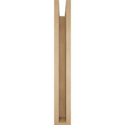 Ekena Millwork - BKTUR0352X26X26BOA05RCPR - Timberthane Faux Wood Balboa Style Bracket w/ Offset Brace, Block Ends, 3 1/2"W x 26"D x 26"H, Primed Tan