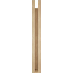 Ekena Millwork - BKTUR0352X26X30BOA05RCPR - Timberthane Faux Wood Balboa Style Bracket w/ Offset Brace, Block Ends, 3 1/2"W x 26"D x 30"H, Primed Tan