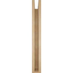 Ekena Millwork - BKTUR0352X28X28BOA05RCPR - Timberthane Faux Wood Balboa Style Bracket w/ Offset Brace, Block Ends, 3 1/2"W x 28"D x 28"H, Primed Tan