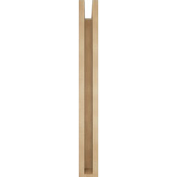Ekena Millwork - BKTUR0352X28X32BOA05RCPR - Timberthane Faux Wood Balboa Style Bracket w/ Offset Brace, Block Ends, 3 1/2"W x 28"D x 32"H, Primed Tan
