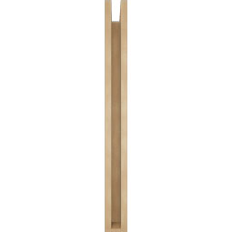 Ekena Millwork - BKTUR0352X28X36BOA05RCPR - Timberthane Faux Wood Balboa Style Bracket w/ Offset Brace, Block Ends, 3 1/2"W x 28"D x 36"H, Primed Tan