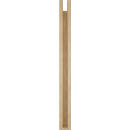 Ekena Millwork - BKTUR0352X28X40BOA05RCPR - Timberthane Faux Wood Balboa Style Bracket w/ Offset Brace, Block Ends, 3 1/2"W x 28"D x 40"H, Primed Tan