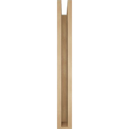 Ekena Millwork - BKTUR0352X30X30BOA05RCPR - Timberthane Faux Wood Balboa Style Bracket w/ Offset Brace, Block Ends, 3 1/2"W x 30"D x 30"H, Primed Tan