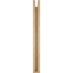 Ekena Millwork - BKTUR0352X30X36BOA05RCPR - Timberthane Faux Wood Balboa Style Bracket w/ Offset Brace, Block Ends, 3 1/2"W x 30"D x 36"H, Primed Tan