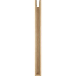 Ekena Millwork - BKTUR0352X30X38BOA05RCPR - Timberthane Faux Wood Balboa Style Bracket w/ Offset Brace, Block Ends, 3 1/2"W x 30"D x 38"H, Primed Tan