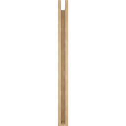 Ekena Millwork - BKTUR0352X30X42BOA05RCPR - Timberthane Faux Wood Balboa Style Bracket w/ Offset Brace, Block Ends, 3 1/2"W x 30"D x 42"H, Primed Tan
