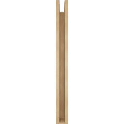 Ekena Millwork - BKTUR0352X32X36BOA05RCPR - Timberthane Faux Wood Balboa Style Bracket w/ Offset Brace, Block Ends, 3 1/2"W x 32"D x 36"H, Primed Tan