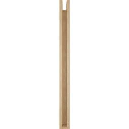 Ekena Millwork - BKTUR0352X32X44BOA05RCPR - Timberthane Faux Wood Balboa Style Bracket w/ Offset Brace, Block Ends, 3 1/2"W x 32"D x 44"H, Primed Tan