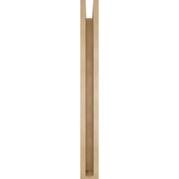 Ekena Millwork - BKTUR0352X34X34BOA05RCPR - Timberthane Faux Wood Balboa Style Bracket w/ Offset Brace, Block Ends, 3 1/2"W x 34"D x 34"H, Primed Tan