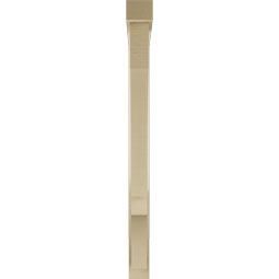 Ekena Millwork - BKTUR0352X34X42BOA05RCPR - Timberthane Faux Wood Balboa Style Bracket w/ Offset Brace, Block Ends, 3 1/2"W x 34"D x 42"H, Primed Tan