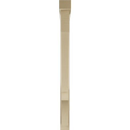 Ekena Millwork - BKTUR0352X36X44BOA05RCPR - Timberthane Faux Wood Balboa Style Bracket w/ Offset Brace, Block Ends, 3 1/2"W x 36"D x 44"H, Primed Tan