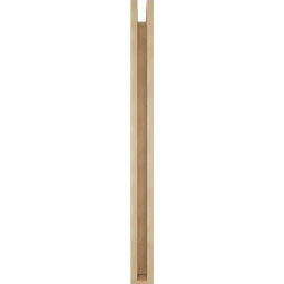 Ekena Millwork - BKTUR0352X36X44BOA05RCPR - Timberthane Faux Wood Balboa Style Bracket w/ Offset Brace, Block Ends, 3 1/2"W x 36"D x 44"H, Primed Tan
