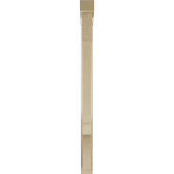Ekena Millwork - BKTUR0352X36X48BOA05RCPR - Timberthane Faux Wood Balboa Style Bracket w/ Offset Brace, Block Ends, 3 1/2"W x 36"D x 48"H, Primed Tan