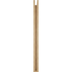 Ekena Millwork - BKTUR0352X36X48BOA05RCPR - Timberthane Faux Wood Balboa Style Bracket w/ Offset Brace, Block Ends, 3 1/2"W x 36"D x 48"H, Primed Tan