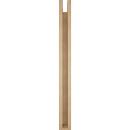 Ekena Millwork - BKTUR0352X38X38BOA05RCPR - Timberthane Faux Wood Balboa Style Bracket w/ Offset Brace, Block Ends, 3 1/2"W x 38"D x 38"H, Primed Tan