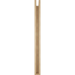 Ekena Millwork - BKTUR0352X38X44BOA05RCPR - Timberthane Faux Wood Balboa Style Bracket w/ Offset Brace, Block Ends, 3 1/2"W x 38"D x 44"H, Primed Tan