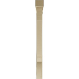 Ekena Millwork - BKTUR0352X40X40BOA05RCPR - Timberthane Faux Wood Balboa Style Bracket w/ Offset Brace, Block Ends, 3 1/2"W x 40"D x 40"H, Primed Tan