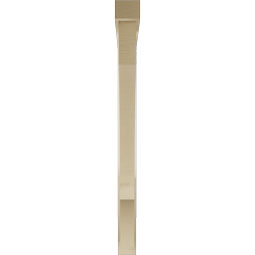 Ekena Millwork - BKTUR0352X42X42BOA05RCPR - Timberthane Faux Wood Balboa Style Bracket w/ Offset Brace, Block Ends, 3 1/2"W x 42"D x 42"H, Primed Tan