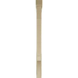 Ekena Millwork - BKTUR0352X42X48BOA05RCPR - Timberthane Faux Wood Balboa Style Bracket w/ Offset Brace, Block Ends, 3 1/2"W x 42"D x 48"H, Primed Tan