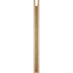 Ekena Millwork - BKTUR0352X44X44BOA05RCPR - Timberthane Faux Wood Balboa Style Bracket w/ Offset Brace, Block Ends, 3 1/2"W x 44"D x 44"H, Primed Tan