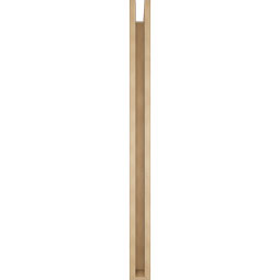 Ekena Millwork - BKTUR0352X46X46BOA05RCPR - Timberthane Faux Wood Balboa Style Bracket w/ Offset Brace, Block Ends, 3 1/2"W x 46"D x 46"H, Primed Tan