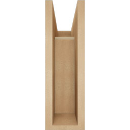 Ekena Millwork - BKTUR0554X14X18BOA05RCPR - Timberthane Faux Wood Balboa Style Bracket w/ Offset Brace, Block Ends, 5 1/2"W x 14"D x 18"H, Primed Tan