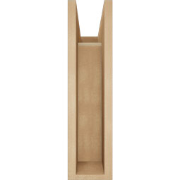 Ekena Millwork - BKTUR0554X14X22BOA05RCPR - Timberthane Faux Wood Balboa Style Bracket w/ Offset Brace, Block Ends, 5 1/2"W x 14"D x 22"H, Primed Tan