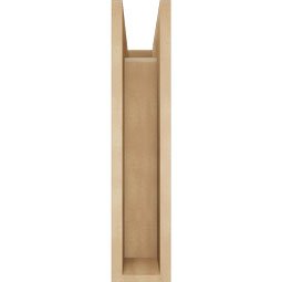 Ekena Millwork - BKTUR0554X14X26BOA05RCPR - Timberthane Faux Wood Balboa Style Bracket w/ Offset Brace, Block Ends, 5 1/2"W x 14"D x 26"H, Primed Tan