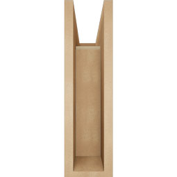 Ekena Millwork - BKTUR0554X16X20BOA05RCPR - Timberthane Faux Wood Balboa Style Bracket w/ Offset Brace, Block Ends, 5 1/2"W x 16"D x 20"H, Primed Tan