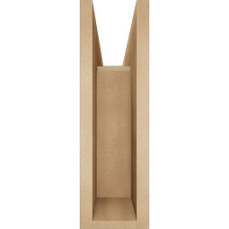 Ekena Millwork - BKTUR0554X18X18BOA05RCPR - Timberthane Faux Wood Balboa Style Bracket w/ Offset Brace, Block Ends, 5 1/2"W x 18"D x 18"H, Primed Tan