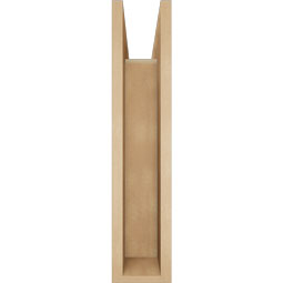Ekena Millwork - BKTUR0554X18X26BOA05RCPR - Timberthane Faux Wood Balboa Style Bracket w/ Offset Brace, Block Ends, 5 1/2"W x 18"D x 26"H, Primed Tan