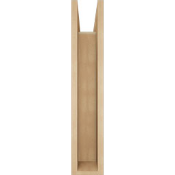 Ekena Millwork - BKTUR0554X18X30BOA05RCPR - Timberthane Faux Wood Balboa Style Bracket w/ Offset Brace, Block Ends, 5 1/2"W x 18"D x 30"H, Primed Tan