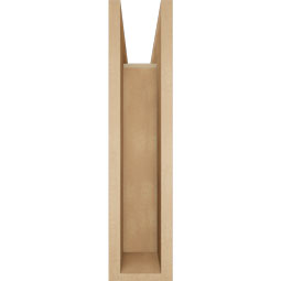 Ekena Millwork - BKTUR0554X20X24BOA05RCPR - Timberthane Faux Wood Balboa Style Bracket w/ Offset Brace, Block Ends, 5 1/2"W x 20"D x 24"H, Primed Tan