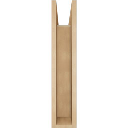 Ekena Millwork - BKTUR0554X20X28BOA05RCPR - Timberthane Faux Wood Balboa Style Bracket w/ Offset Brace, Block Ends, 5 1/2"W x 20"D x 28"H, Primed Tan