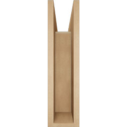 Ekena Millwork - BKTUR0554X22X22BOA05RCPR - Timberthane Faux Wood Balboa Style Bracket w/ Offset Brace, Block Ends, 5 1/2"W x 22"D x 22"H, Primed Tan