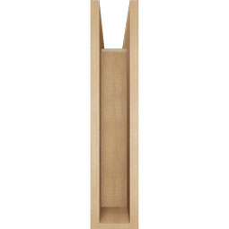 Ekena Millwork - BKTUR0554X22X26BOA05RCPR - Timberthane Faux Wood Balboa Style Bracket w/ Offset Brace, Block Ends, 5 1/2"W x 22"D x 26"H, Primed Tan