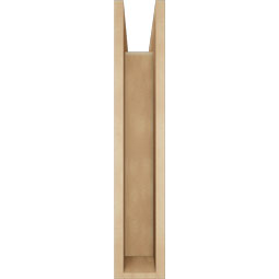 Ekena Millwork - BKTUR0554X22X30BOA05RCPR - Timberthane Faux Wood Balboa Style Bracket w/ Offset Brace, Block Ends, 5 1/2"W x 22"D x 30"H, Primed Tan