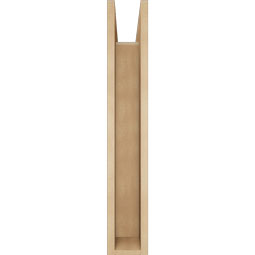 Ekena Millwork - BKTUR0554X22X34BOA05RCPR - Timberthane Faux Wood Balboa Style Bracket w/ Offset Brace, Block Ends, 5 1/2"W x 22"D x 34"H, Primed Tan