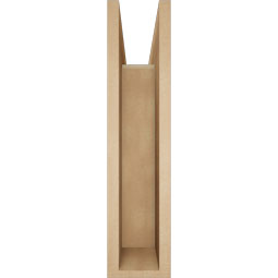 Ekena Millwork - BKTUR0554X24X24BOA05RCPR - Timberthane Faux Wood Balboa Style Bracket w/ Offset Brace, Block Ends, 5 1/2"W x 24"D x 24"H, Primed Tan