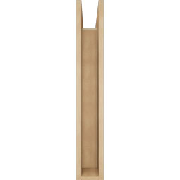 Ekena Millwork - BKTUR0554X24X36BOA05RCPR - Timberthane Faux Wood Balboa Style Bracket w/ Offset Brace, Block Ends, 5 1/2"W x 24"D x 36"H, Primed Tan
