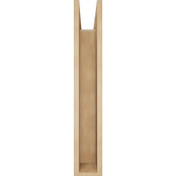 Ekena Millwork - BKTUR0554X26X34BOA05RCPR - Timberthane Faux Wood Balboa Style Bracket w/ Offset Brace, Block Ends, 5 1/2"W x 26"D x 34"H, Primed Tan