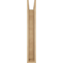 Ekena Millwork - BKTUR0554X26X38BOA05RCPR - Timberthane Faux Wood Balboa Style Bracket w/ Offset Brace, Block Ends, 5 1/2"W x 26"D x 38"H, Primed Tan