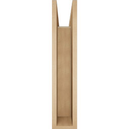 Ekena Millwork - BKTUR0554X28X28BOA05RCPR - Timberthane Faux Wood Balboa Style Bracket w/ Offset Brace, Block Ends, 5 1/2"W x 28"D x 28"H, Primed Tan
